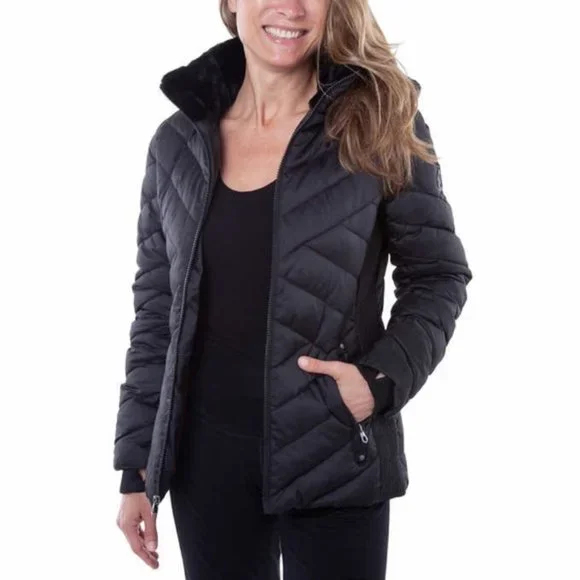 Nautica Women's Puffer Jacket - Black - Picture 2 of 11